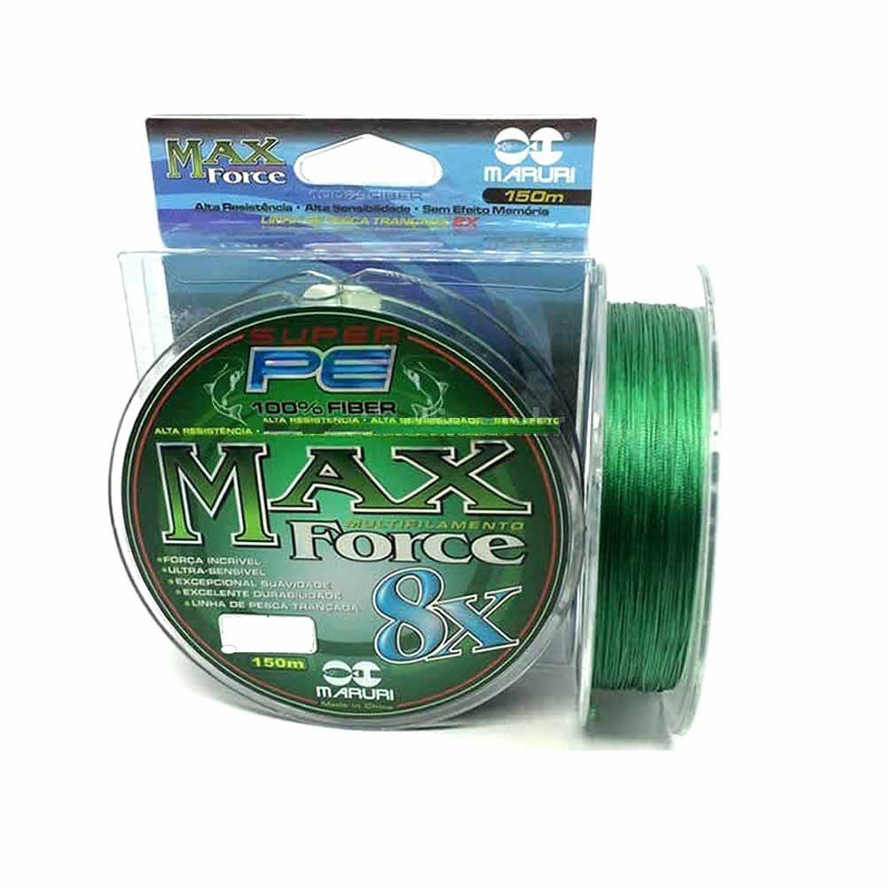 Linha de Pesca Multifilamento 150m Max Force 8 Fios Maruri Maxforce 8x 0,40mm - 3