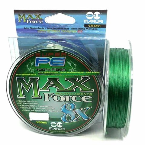 Linha de Pesca Multifilamento 150m Max Force 8 Fios Maruri Maxforce 8x 0,40mm