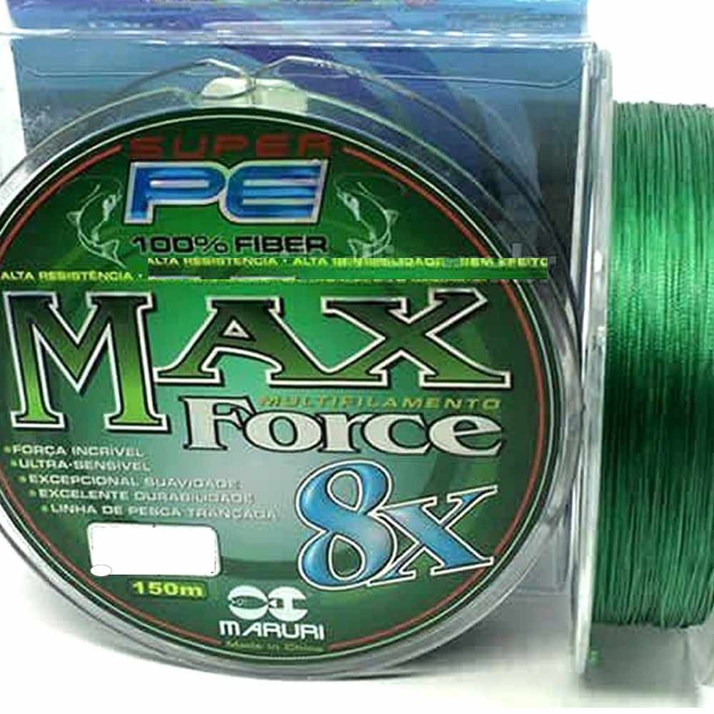 Linha de Pesca Multifilamento 150m Max Force 8 Fios Maruri Maxforce 8x 0,40mm - 4