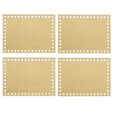 Ver imagem 1 de Kit 4 Bases Retangular Crochê Cesto Fio Malha MDF - 35x26cm