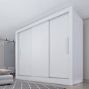 Ver imagem 1 de Guarda Roupa Casal 3 Portas Taiffa 190cm Yescasa Branco/Neve