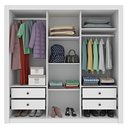 Ver imagem 7 de Guarda Roupa Casal 3 Portas Taiffa 190cm Yescasa Branco/Neve