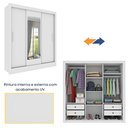 Ver mais imagens de Guarda Roupa Casal 3 Portas Taiffa 190cm Yescasa Branco/Neve