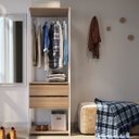 Ver imagem 2 de Closet Modulado 60x45x183cm 3 Prateleiras 2 Gavetas 1 Cabideiro ProDecor em MDP Montana e Branco