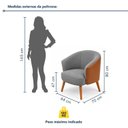 Ver imagem 3 de Kit 2 Poltronas Decorativa Linho Premium Base Madeira Maciça Luiza