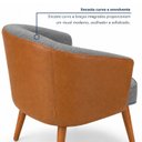Ver imagem 5 de Kit 2 Poltronas Decorativa Linho Premium Base Madeira Maciça Luiza