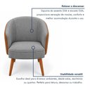 Ver imagem 4 de Kit 2 Poltronas Decorativa Linho Premium Base Madeira Maciça Luiza