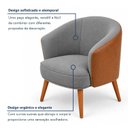Ver imagem 6 de Kit 2 Poltronas Decorativa Linho Premium Base Madeira Maciça Luiza