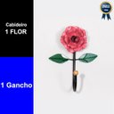 Ver imagem 2 de Cabideiro de Parede Cabide para Toalha 1 Gancho Flor Rosa