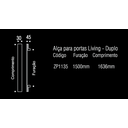 Ver imagem 4 de Puxador Alça para Porta de Passagem Living Duplo Zen 1500mm Inox Polido ZP1135.10