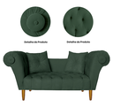 Ver imagem 5 de Namoradeira Recamier Sofá Decorativo 02 Lugares Dubai Suede Verde - Incasa Decor