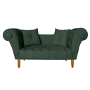 Ver imagem 1 de Namoradeira Recamier Sofá Decorativo 02 Lugares Dubai Suede Verde - Incasa Decor