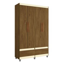 Guarda-Roupa Roupeiro Solteiro Romeu 4 portas 2 Gavetas Freijó - Rede Móveis - 3