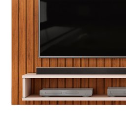 Painel para Tv até 55 Polegadas com Nichos Dj Móveis Ripe Freijó Off White - 6