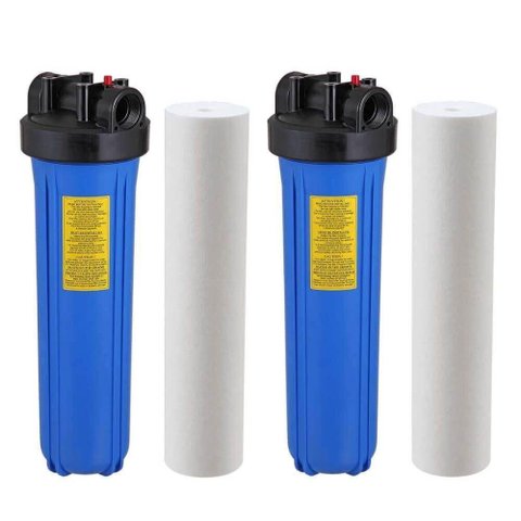 2 Filtro de Água Big Blue 20 Polipropileno Alta Vazão Bbi Cor Azul Voltagem Não Se Aplica