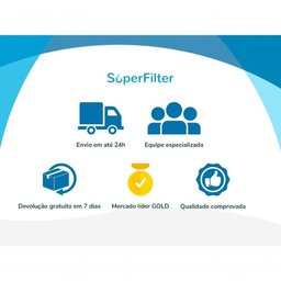 2 Filtro de Água Big Blue 20 Polipropileno Alta Vazão Bbi Cor Azul Voltagem Não Se Aplica - 3