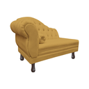 Ver imagem 3 de Recamier Sofá Direito Larissa 120cm Sala Veludo Mostarda - Incasa Decor