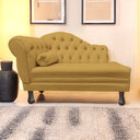 Ver imagem 2 de Recamier Sofá Direito Larissa 120cm Sala Veludo Mostarda - Incasa Decor