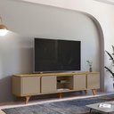 Ver imagem 2 de Rack Roma para Tv até 60 Polegadas Pés de Madeira Maciça Hanover/fendi