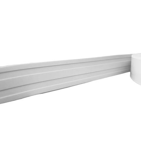 Moldura Roda Meio Eva Autocolante Marte 5cmx5mm 10 Metros - Branco