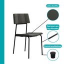 Ver imagem 7 de Conjunto Sala de Jantar 4 Cadeiras Up Carraro Nogal Preto