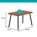Ver imagem 4 de Conjunto Sala de Jantar 4 Cadeiras Up Carraro Nogal Preto
