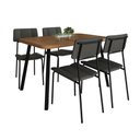 Ver imagem 2 de Conjunto Sala de Jantar 4 Cadeiras Up Carraro Nogal Preto