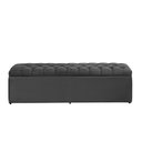 Ver imagem 1 de Calçadeira Baú Imperatriz 120 cm Suede Cinza