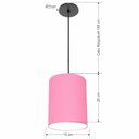 Ver imagem 2 de Lustre Luminária Pendente Vivare Free Lux Pe-4104pr Cúpula em Tecido 15x25cm