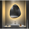 Espelho Orgânico Decorativo Lapidado com Led 80x60 Cm E02 para Sala, Quarto, Banheiro, Cozinha, 3000 - 2