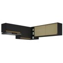 Ver imagem 1 de Kit Armário Cozinha Aéreo Canto 90cm com Aéreo 70cm e Aéreo 120cm Veneza Multimóveis Mp2287