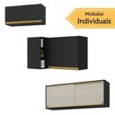 Ver imagem 2 de Kit Armário Cozinha Aéreo Canto 90cm com Aéreo 70cm e Aéreo 120cm Veneza Multimóveis Mp2287