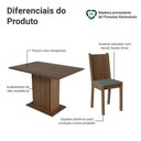 Ver imagem 4 de Conjunto Sala de Jantar Mesa Tampo de Vidro 4 Cadeiras Rustic Silver Camélia Madesa