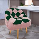 Ver imagem 2 de Kit 02 Poltrona Paloma Escritório Sala Pé Palito Suede Rosa Bebê e Suede Verde - Dominic Decor