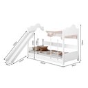 Ver imagem 4 de Beliche Luxo Solteiro Erika Nuvem com Escorregador Branco + Luminária Led