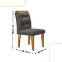Ver imagem 5 de Mesa de Jantar Liz 120cm Mdf Canto Copo e com 4 Cadeiras Carol