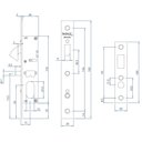 Ver imagem 2 de Fechadura Porta de Correr Bico de Papagaio 815z (400/50) 15mm Cromo Acetinado Papaiz