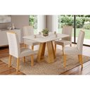 Ver imagem 1 de Mesa Sala Jantar Celeste + 4 Cadeiras Lia Cedro DJ Móveis