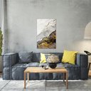 Ver imagem 4 de Quadro Decorativo Tela em Lona Abstrato Mármore Luxo 100x60cm Para Sala Quarto