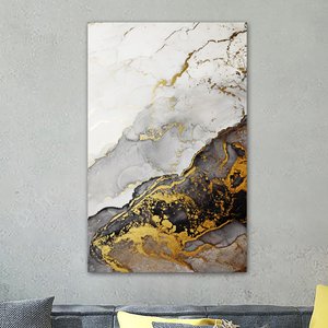 Quadro Decorativo Tela em Lona Abstrato Mármore Luxo 100x60cm Para Sala Quarto