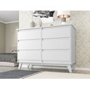 Ver imagem 1 de Cômoda Para Quarto Arezzo Chanel com 6 Gavetas na Cor Branca