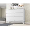 Cômoda Para Quarto Arezzo Chanel com 6 Gavetas na Cor Branca - 1