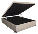 Ver imagem 3 de Cama Box Baú Casal Conforto Suede Bege + Colchão Casal Conforto Espuma D33 Com EPS 30x138x188