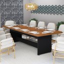 Ver imagem 1 de Mesa Grande de Jantar 220cm 8 Lugares para Cozinha e Salas