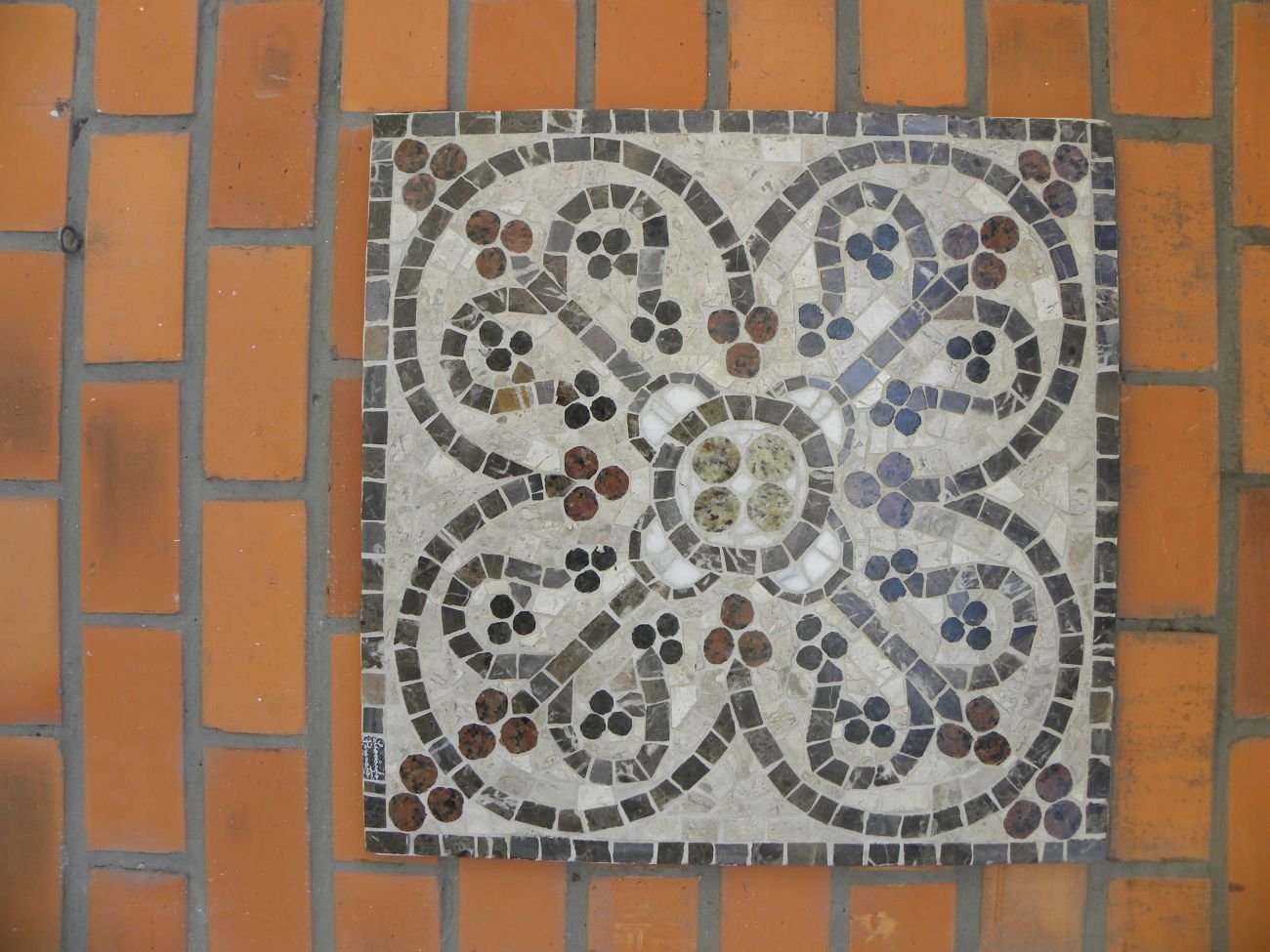 Mandala de Parede Trevo Bizantino Mosaico 80cm