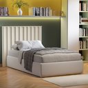Ver imagem 3 de Cabeceira Solteiro Vitoria Ripado 100% MDF Off White - Europa Móveis