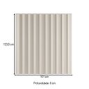 Ver imagem 2 de Cabeceira Solteiro Vitoria Ripado 100% MDF Off White - Europa Móveis