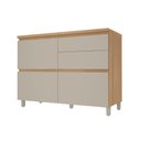 Ver imagem 1 de Balcão Cozinha Nesher Rainha 1PTA 4GAVS 120cm Nature/Greige
