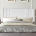 Ver imagem 1 de Painel Estofado Luxo Grécia 160cm Queen Size para Cama Box Corino Branco - Gat Magazine