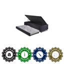 Ver imagem 6 de Bicama Box com Baú Viúvo Suede Preto 120x203 com Colchão Auxiliar Ecoflex